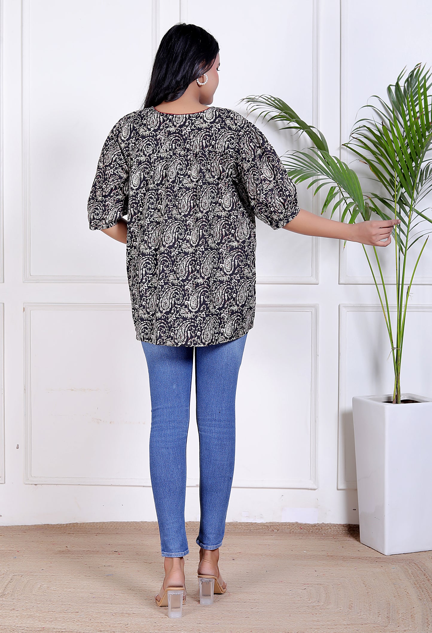 Printed Cotton Tunic Top