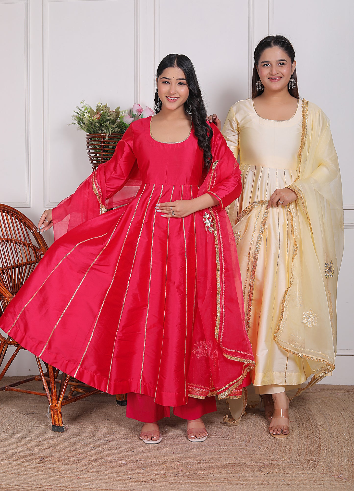 BUTTERCUP SUIT SET WITH ORGANZA DUPATTA