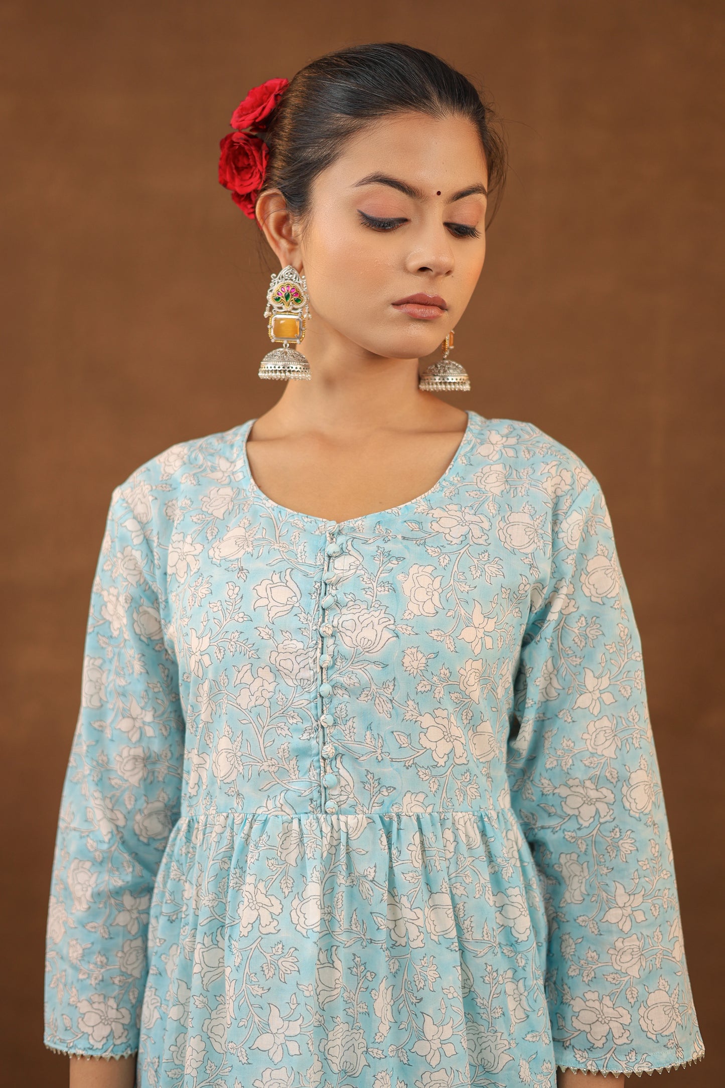 Classic Contrast Sharara Set