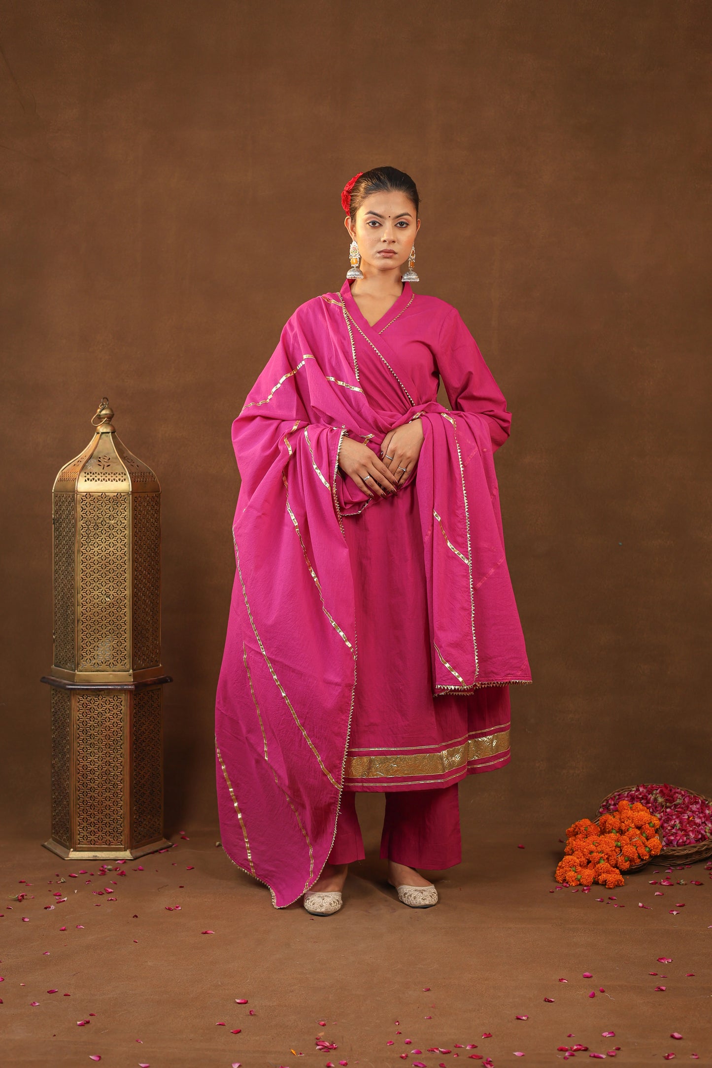 Classic Angrakha with Statement Dupatta