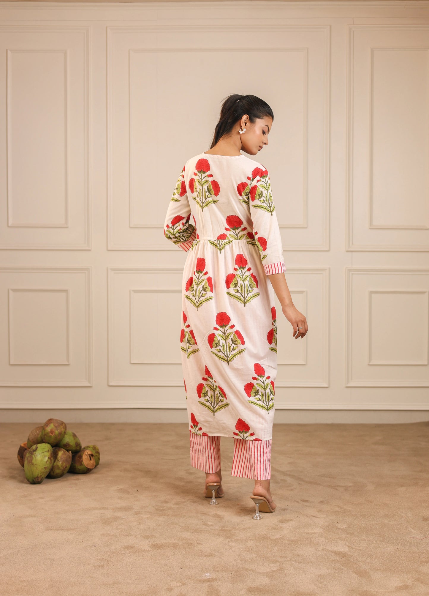 Floral Wrap Kurta Set