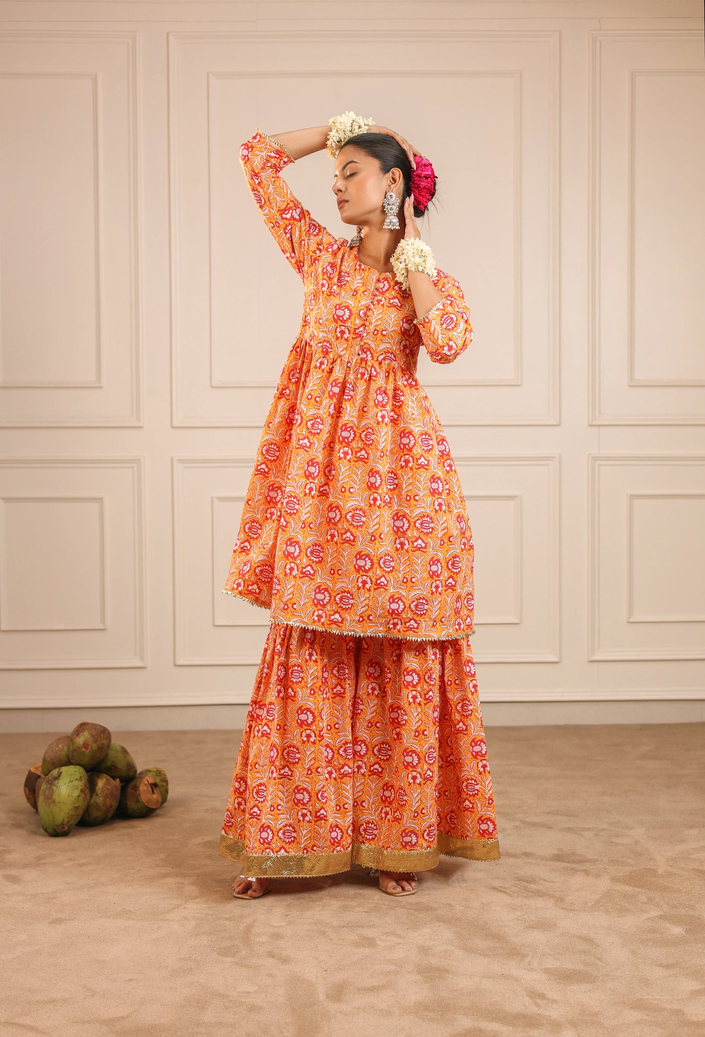 Dual Drama Sharara Set