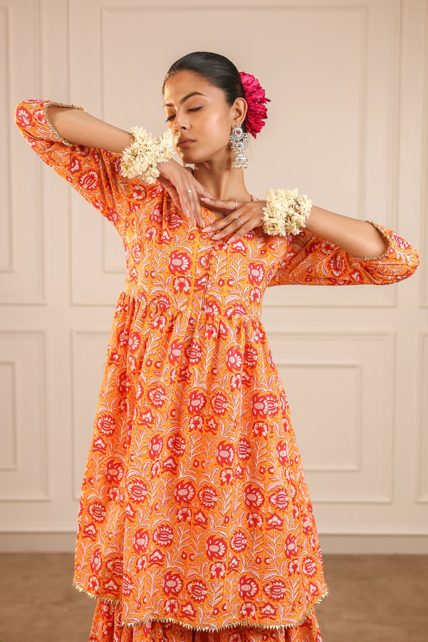 Dual Drama Sharara Set