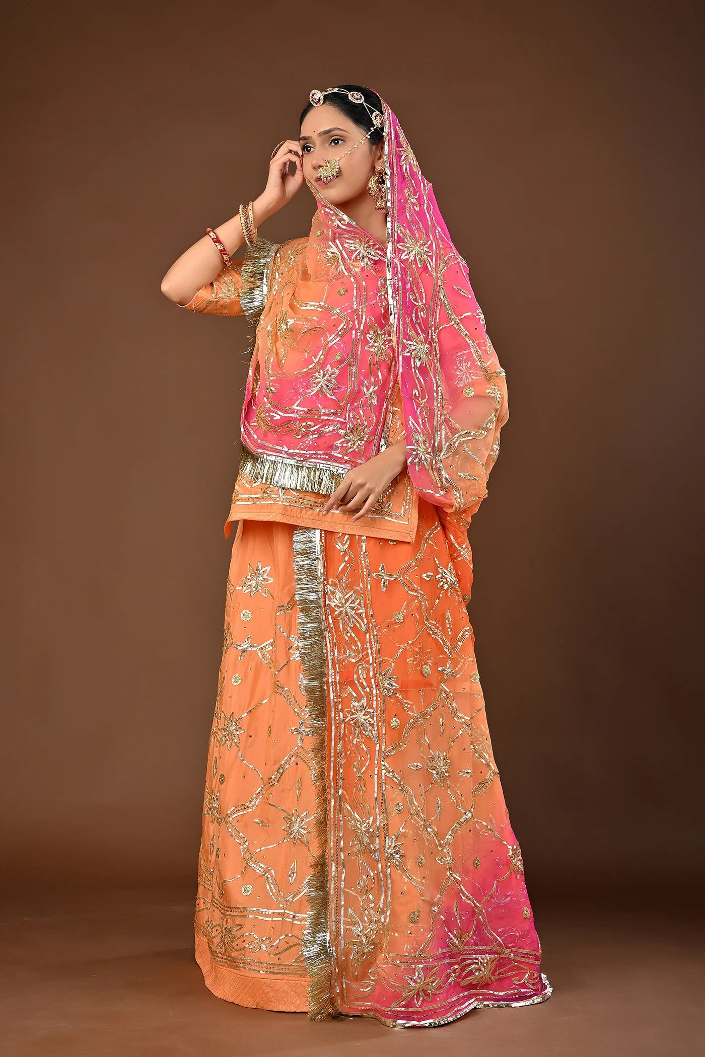 Rajvanshi Rajasthani Lehenga Set ( unstiched )