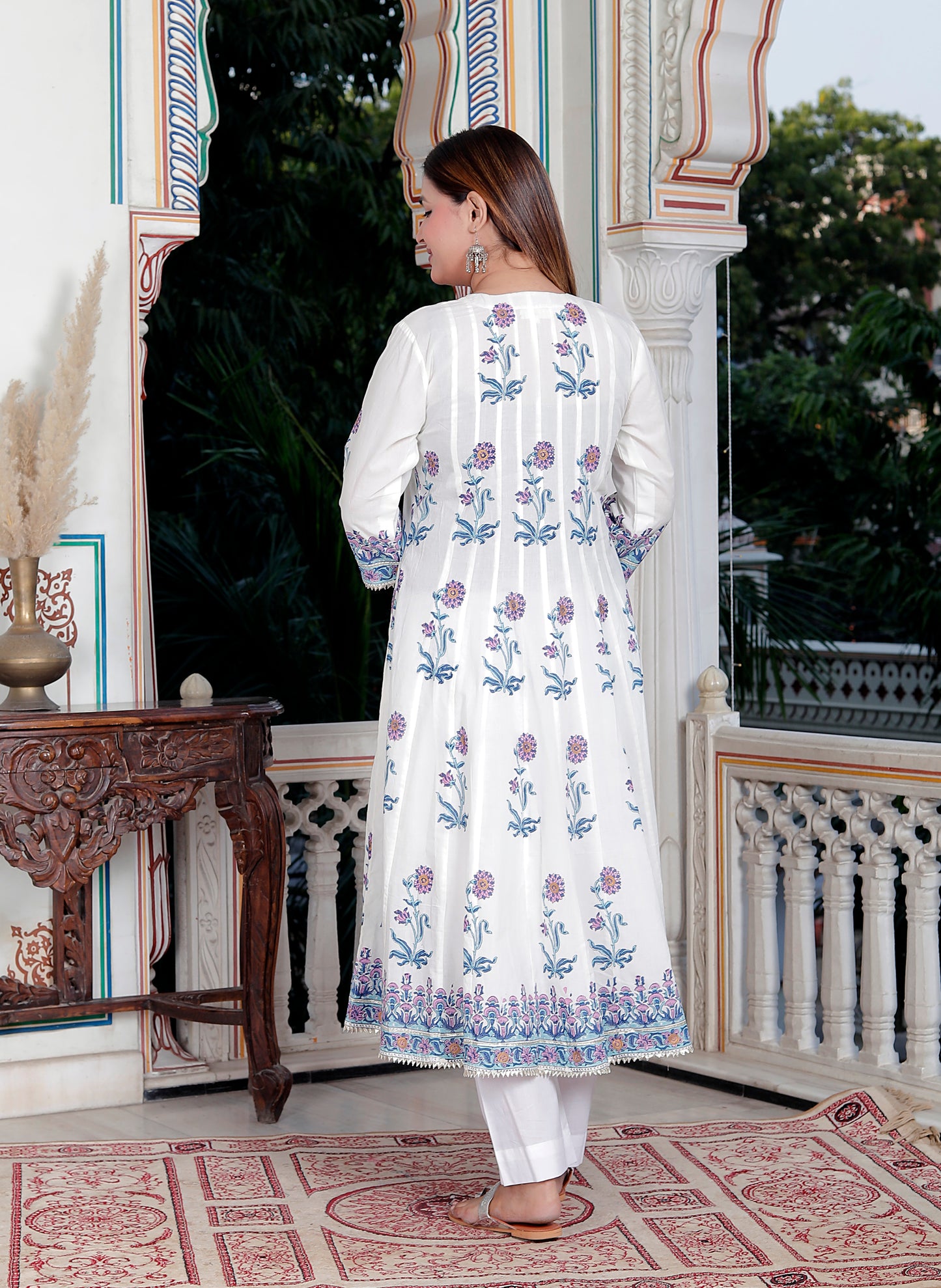 Blue Butta Handblock Suit Set