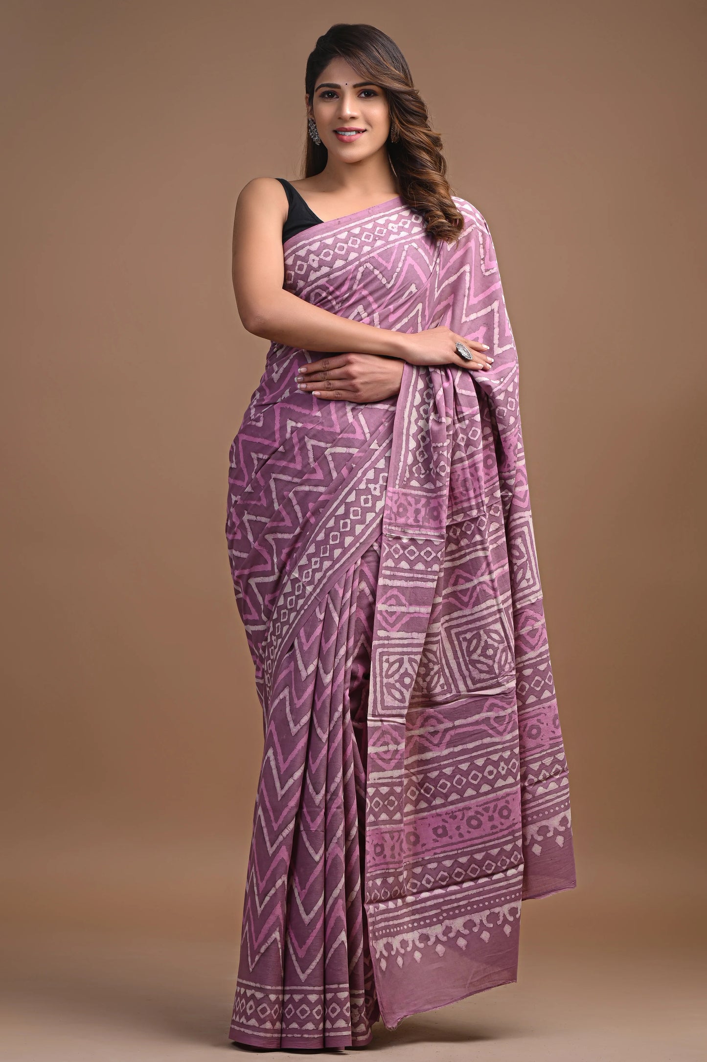 Hand Block Printed Pure Cotton Saree