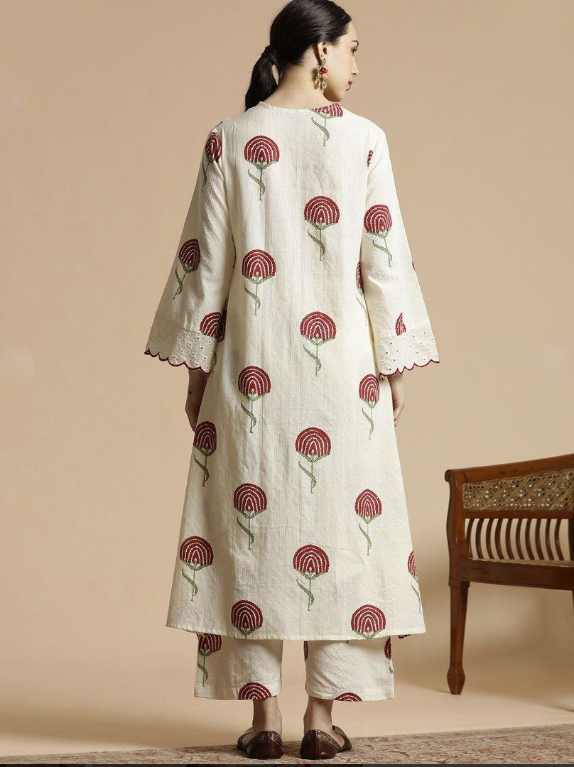 Beige cotton Suit set