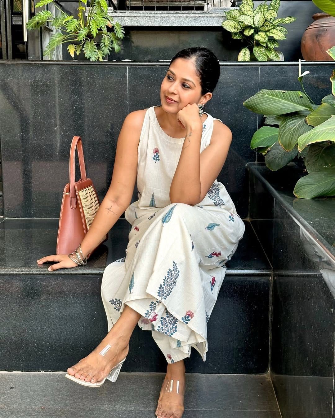 White cotton Suit set