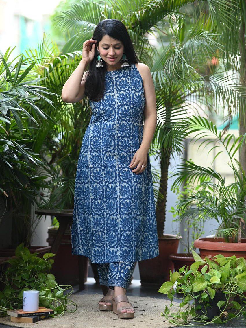 BLUE Suit-set pure cotton