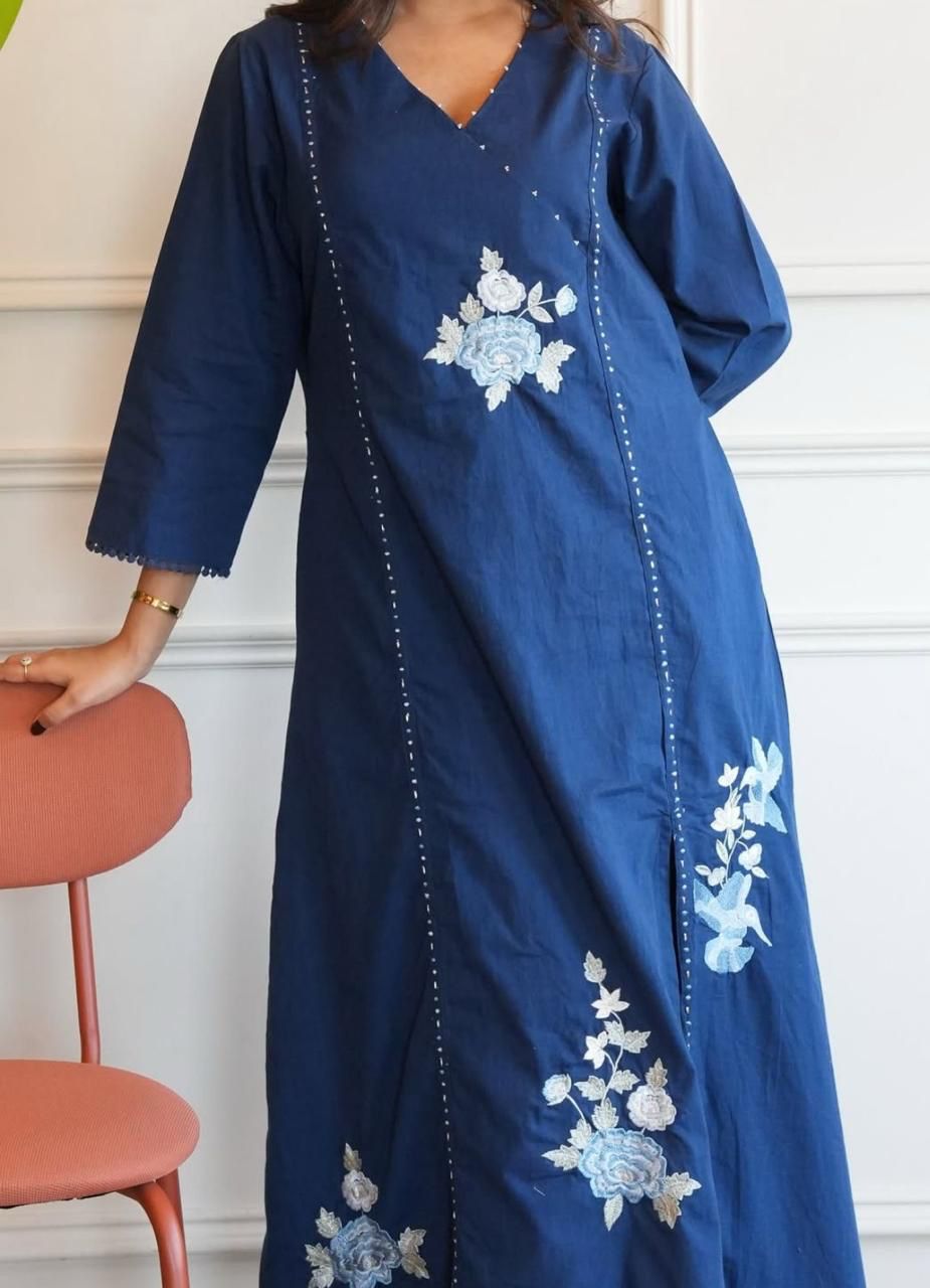 Blue Cotton Kurta set