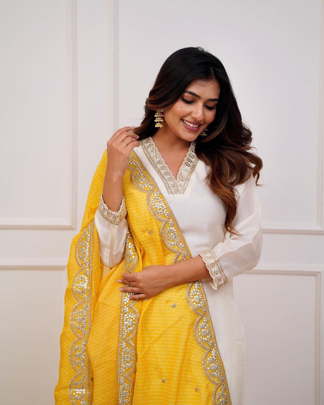 Yellow Cotton Suit set