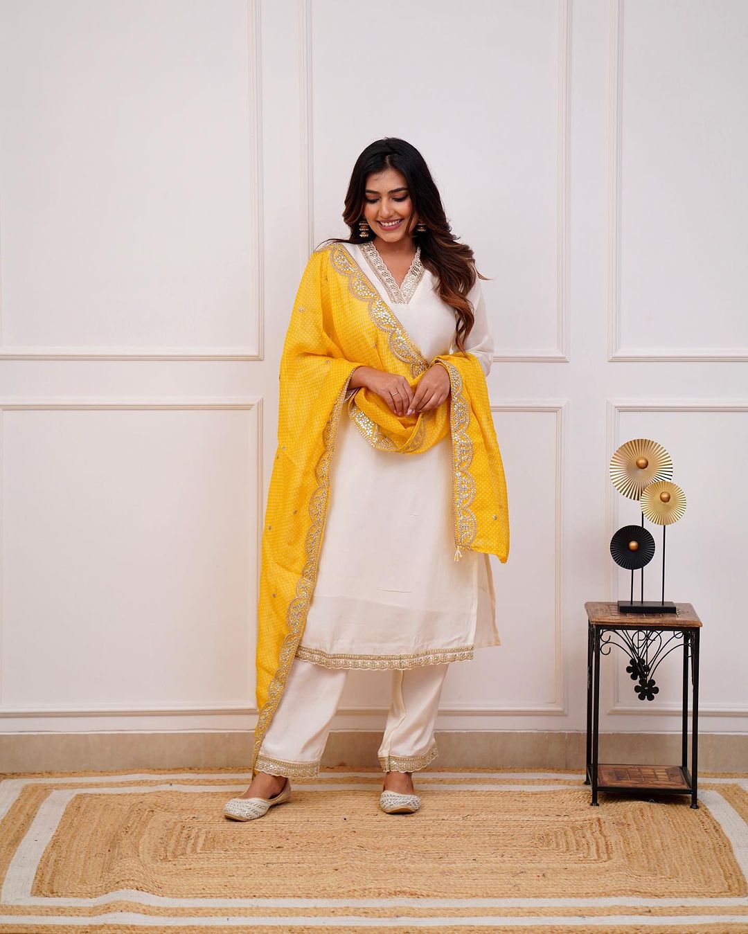 Yellow Cotton Suit set
