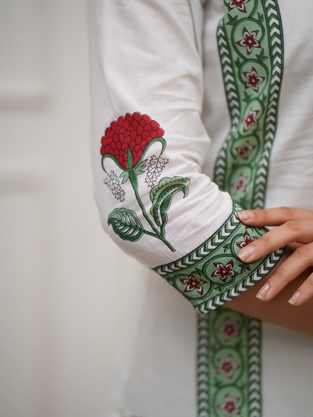 White Primium Cotton Suit Set