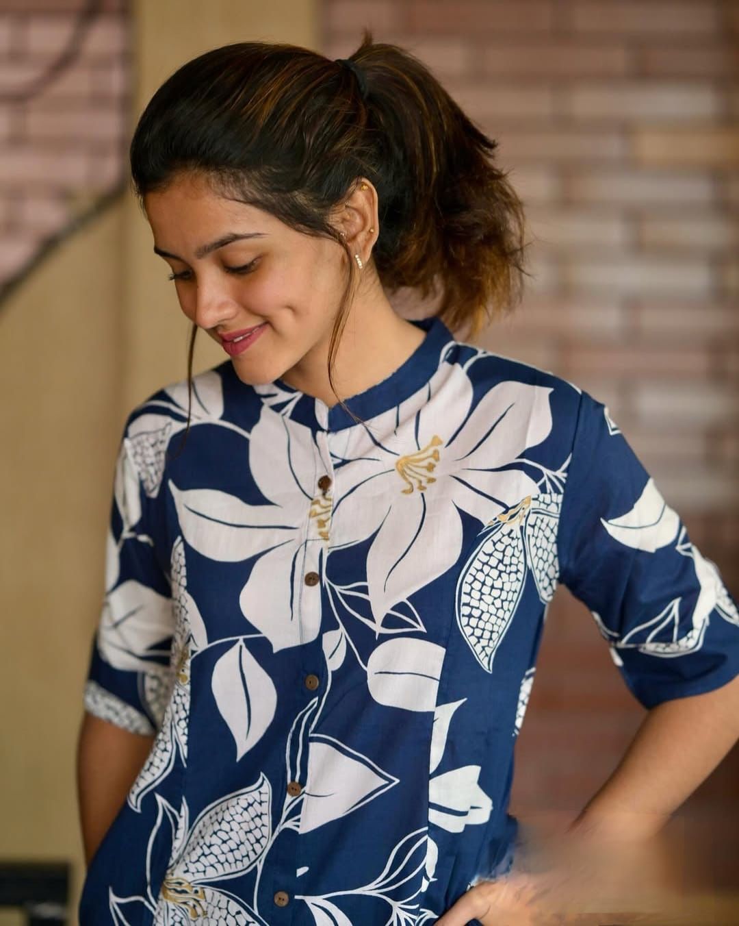 Blue Pure Cotton Coord Set