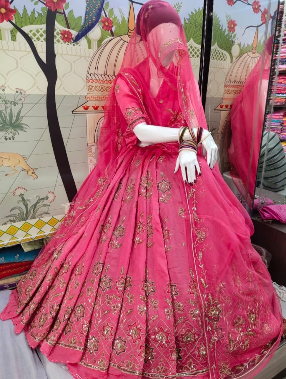 Ranisha Pink Poshak ( unstiched )