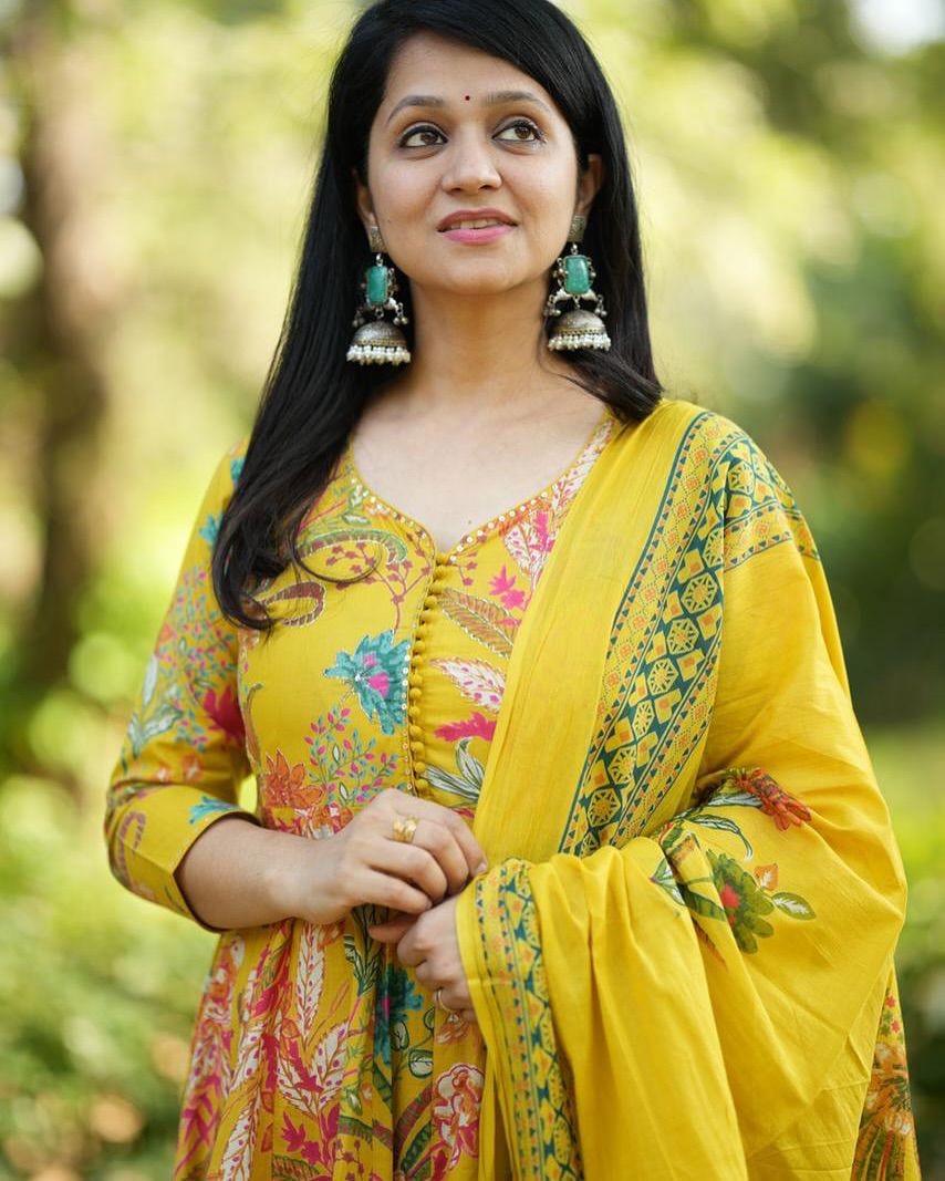 Floral Anarkali kurta set