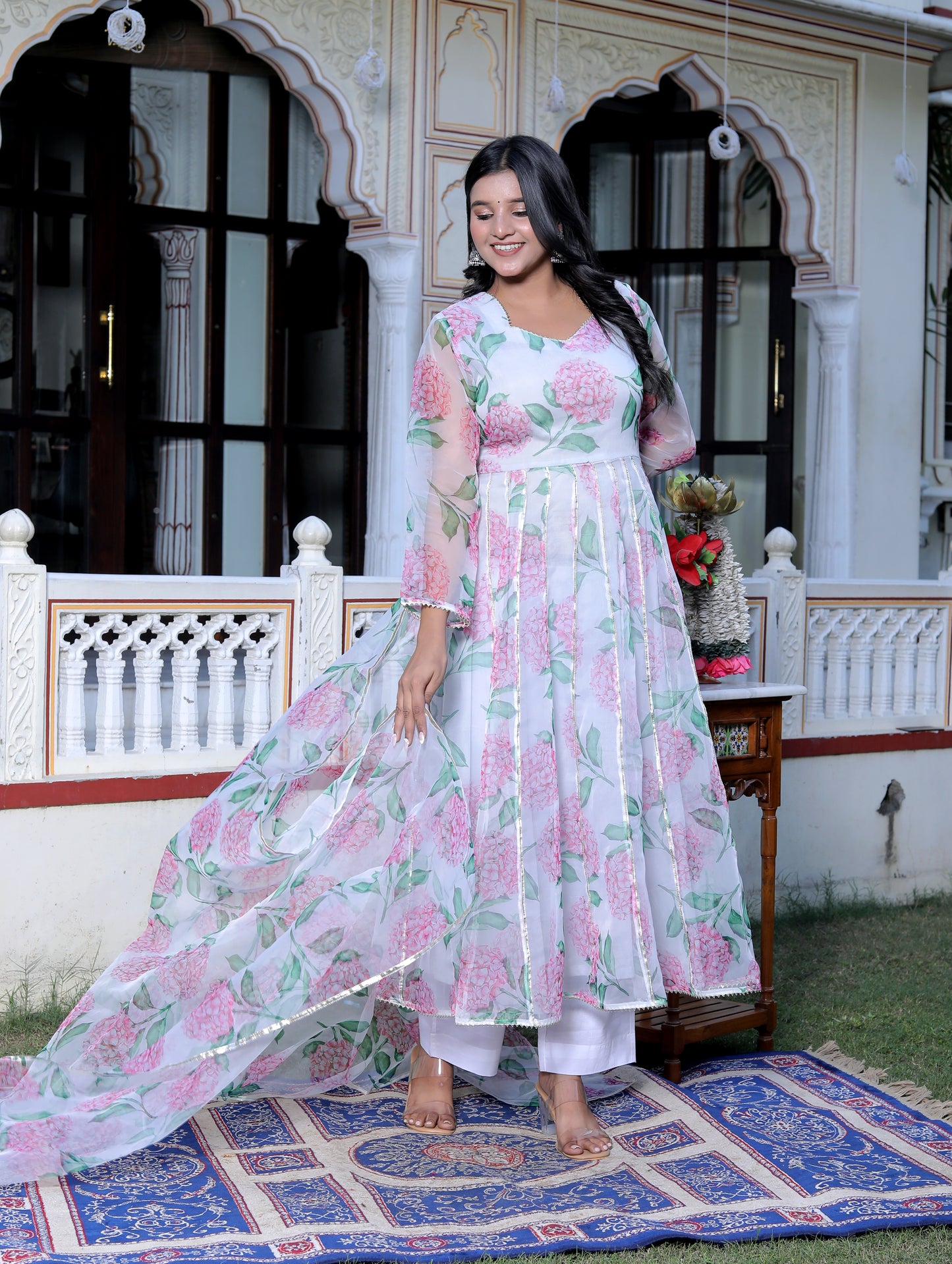 Bourbon organza printed Suit Set