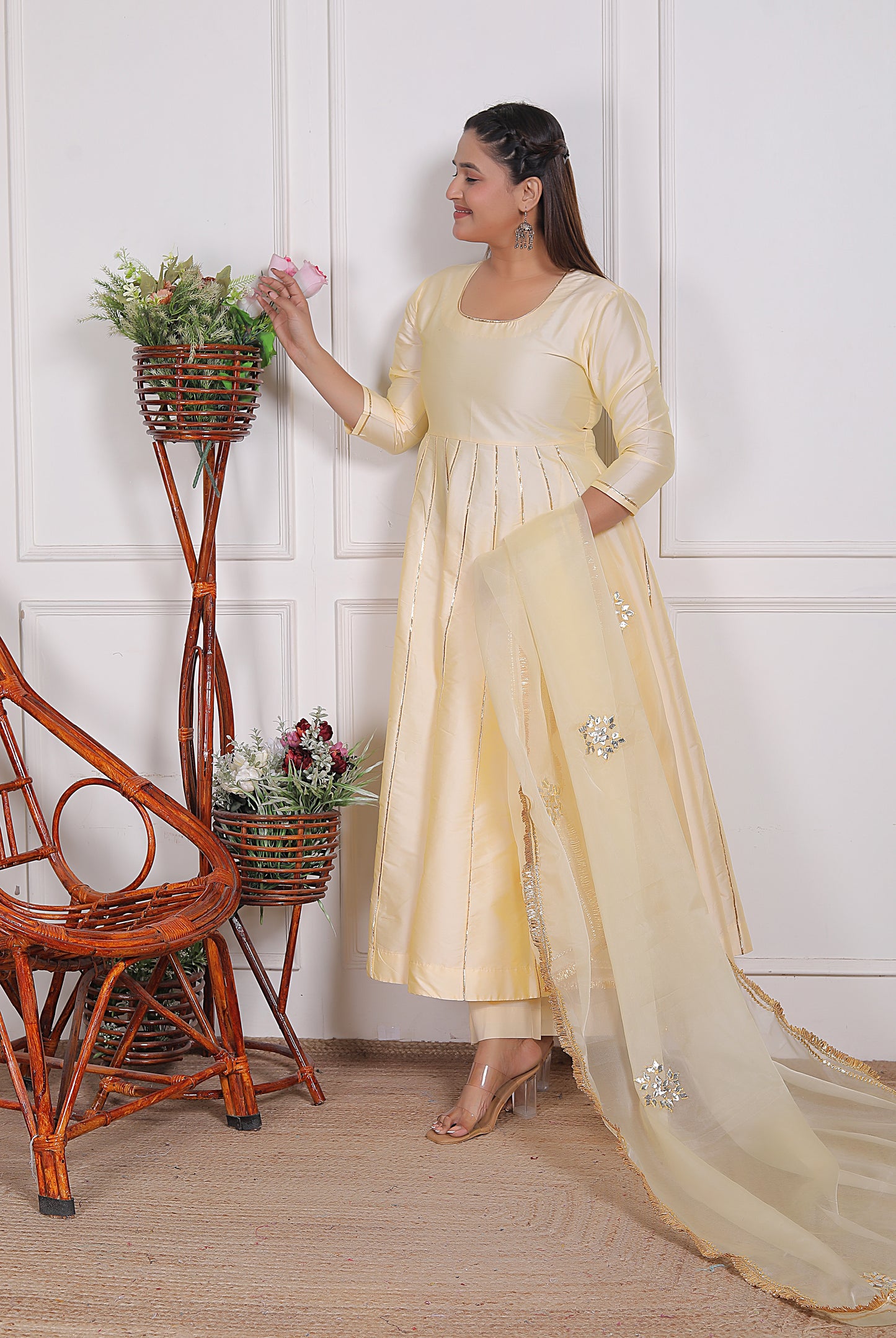 MISHIKA SUIT SET WITH ORGANZA  DUPATTA