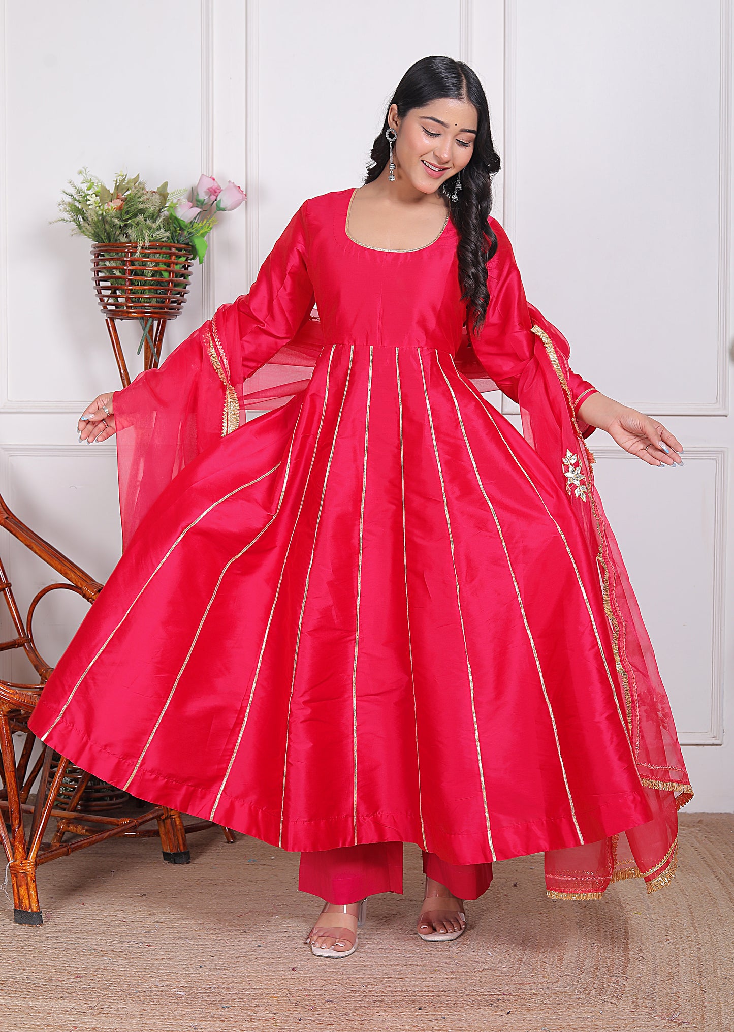 BUTTERCUP SUIT SET WITH ORGANZA DUPATTA