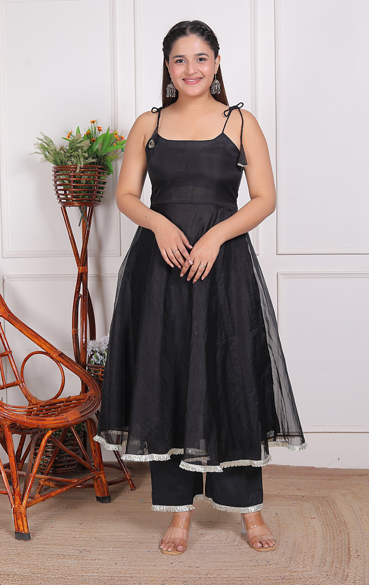 Zari Zikar Kurta Set