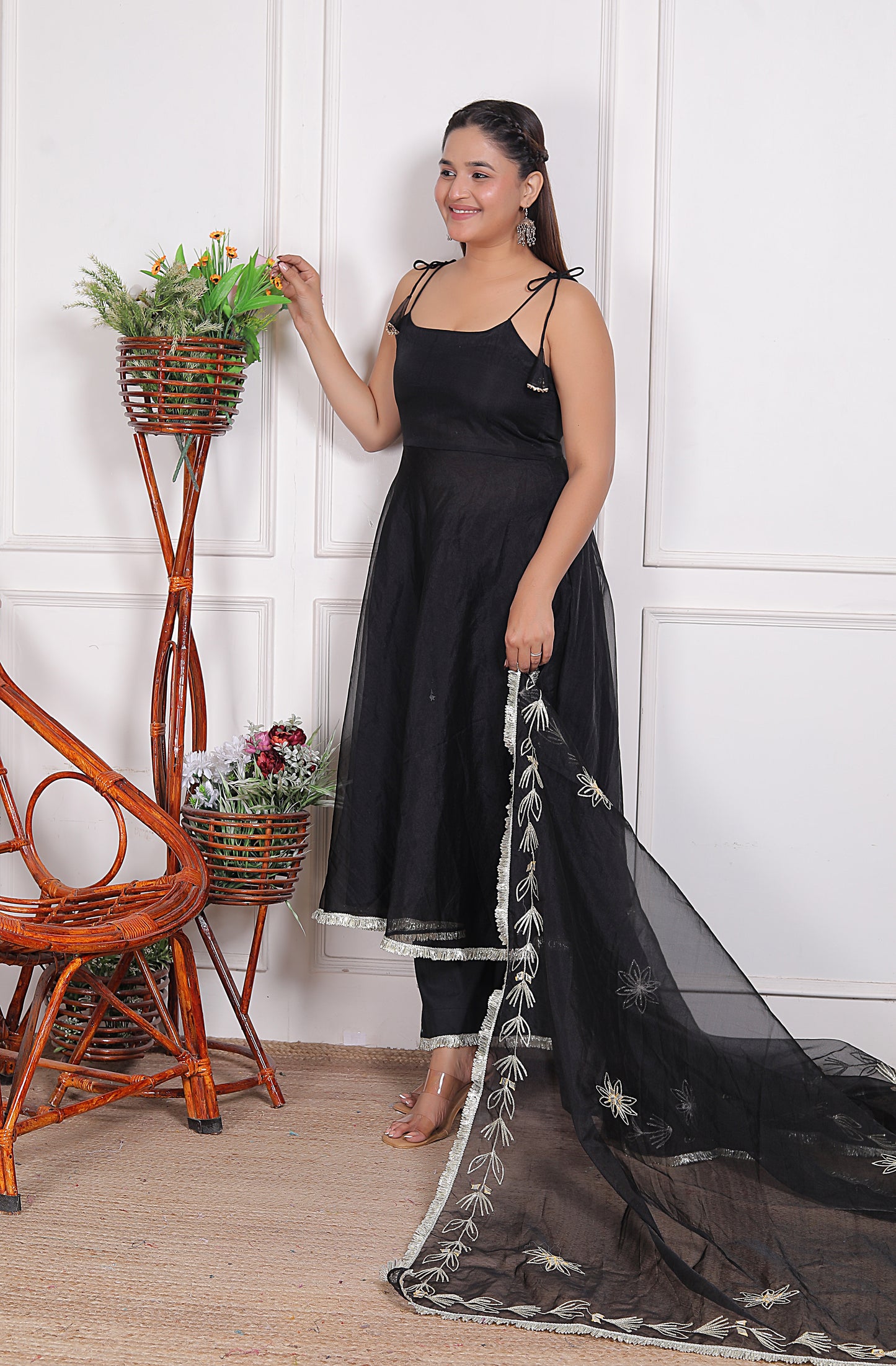 Zari Zikar Kurta Set