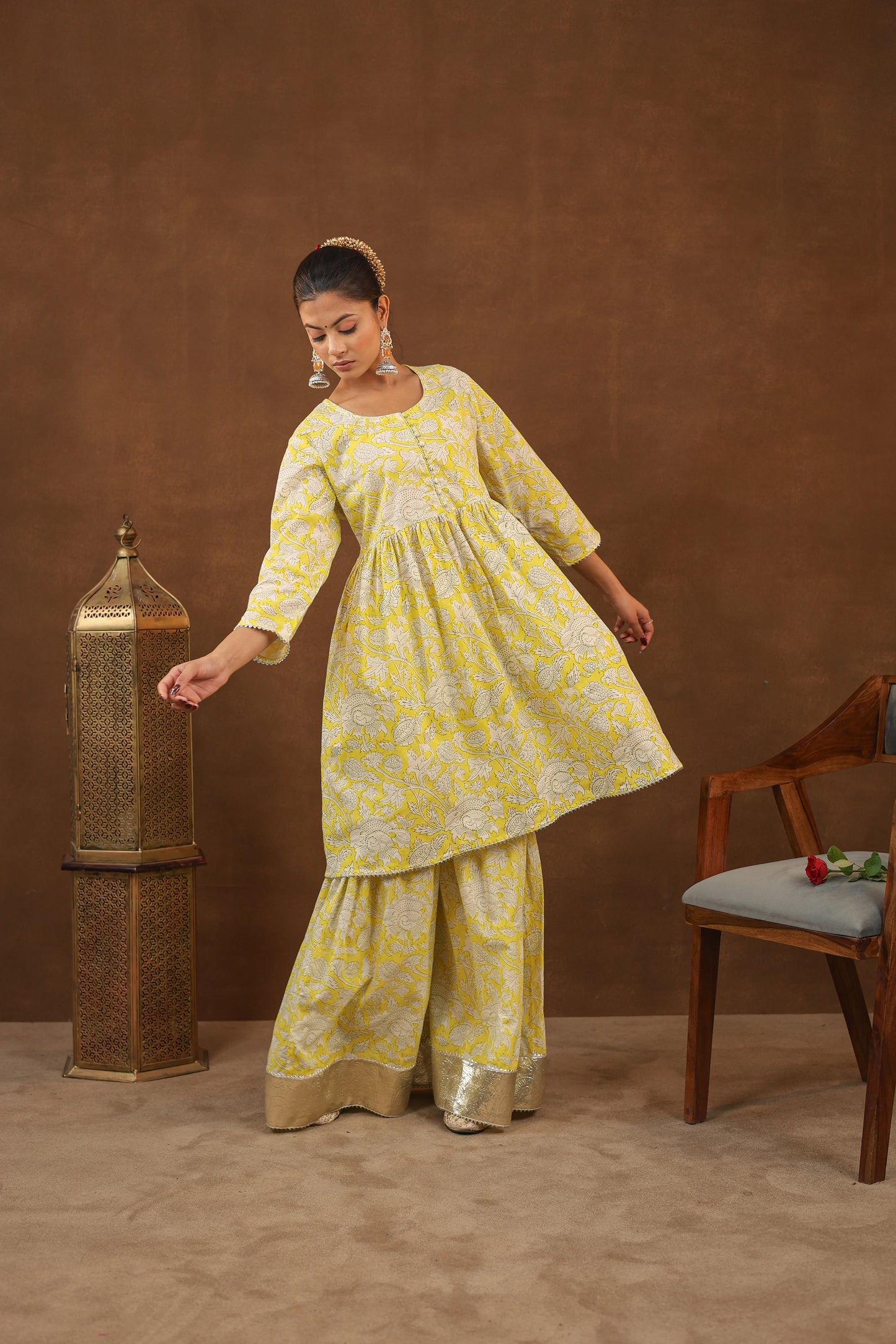 Printed Elegance Sharara Suit
