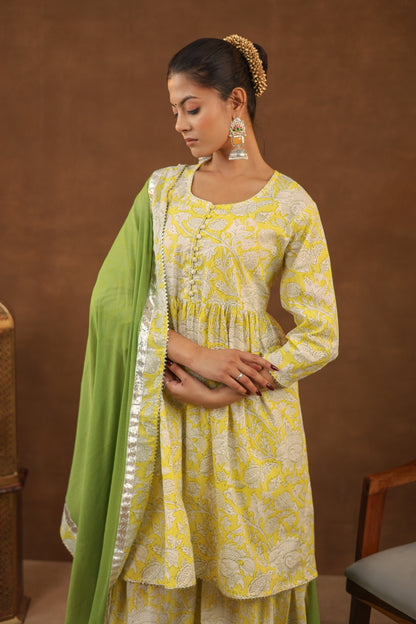 Printed Elegance Sharara Suit