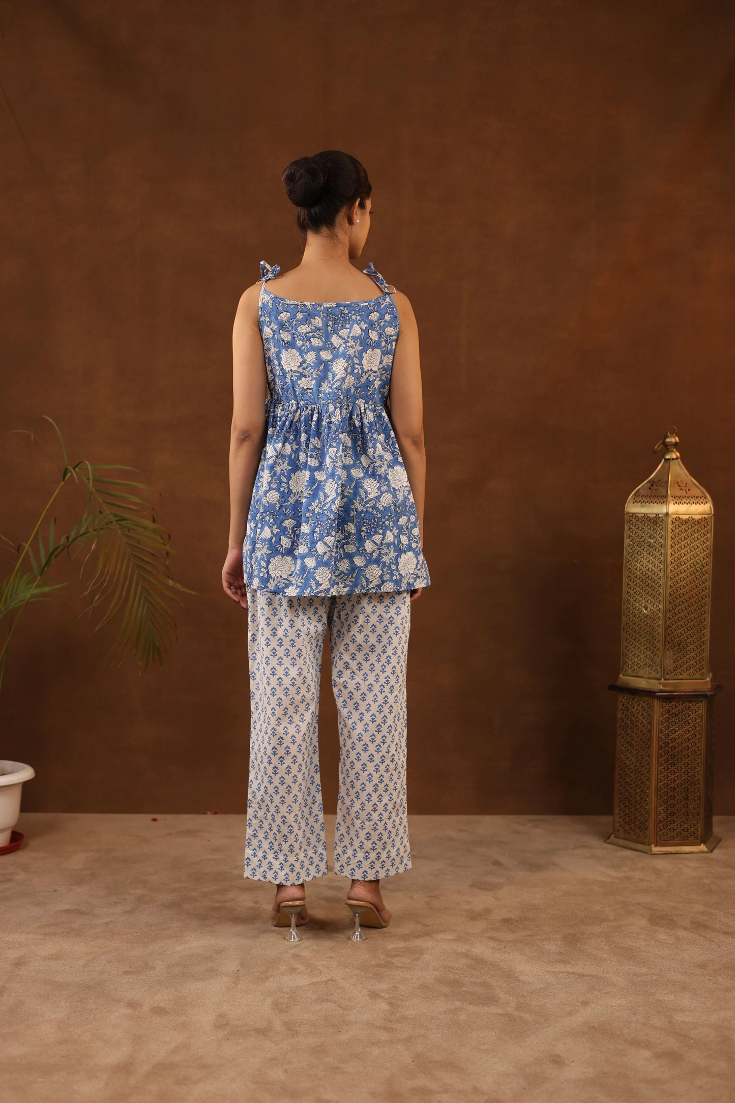 Blue Bloom Tiered Co-ord Set