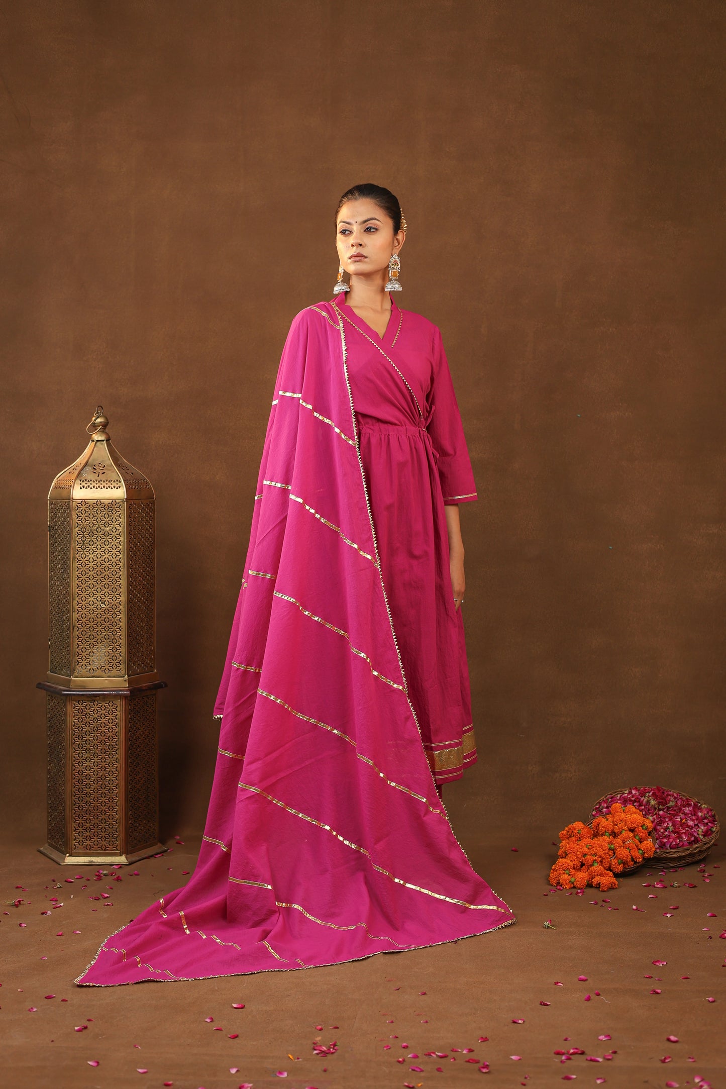 Classic Angrakha with Statement Dupatta