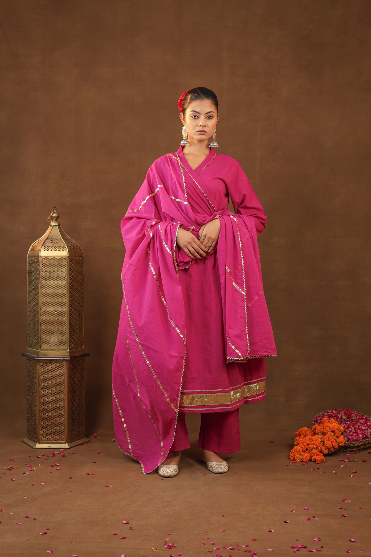 Angrakha Rajasthan Classic Angrakha with Statement Dupatta – kalakasuti