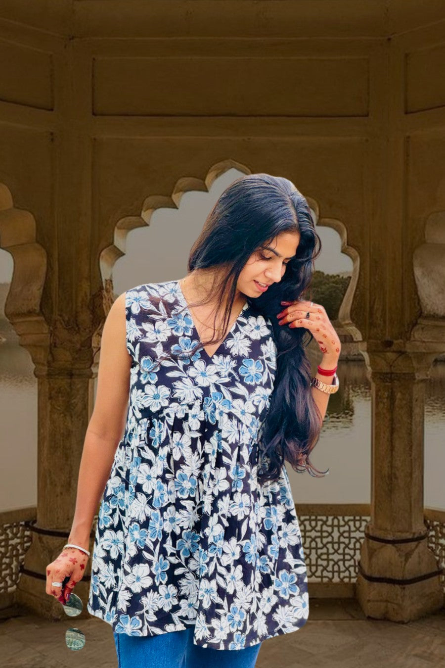 Midnight Bloom Top