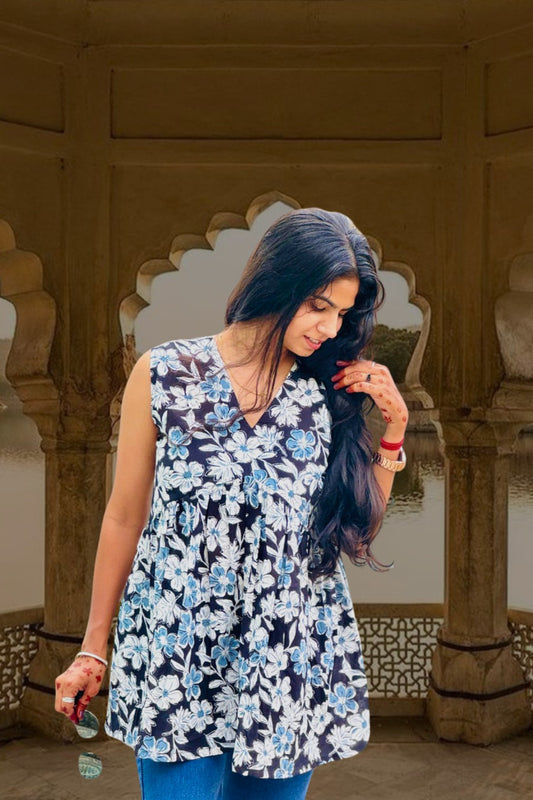 Midnight Bloom Top
