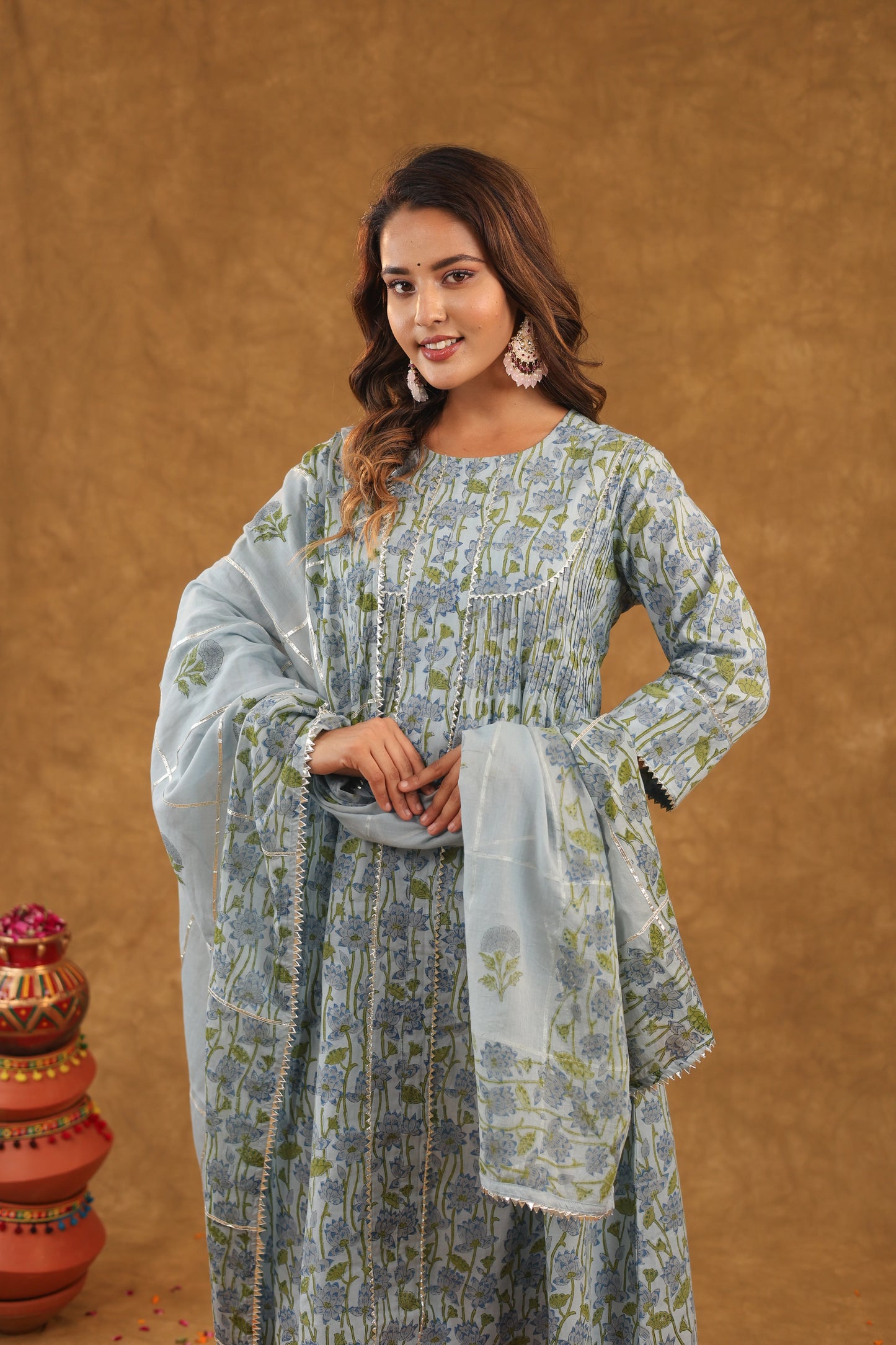 Nayra Bloom Cotton Suit Set