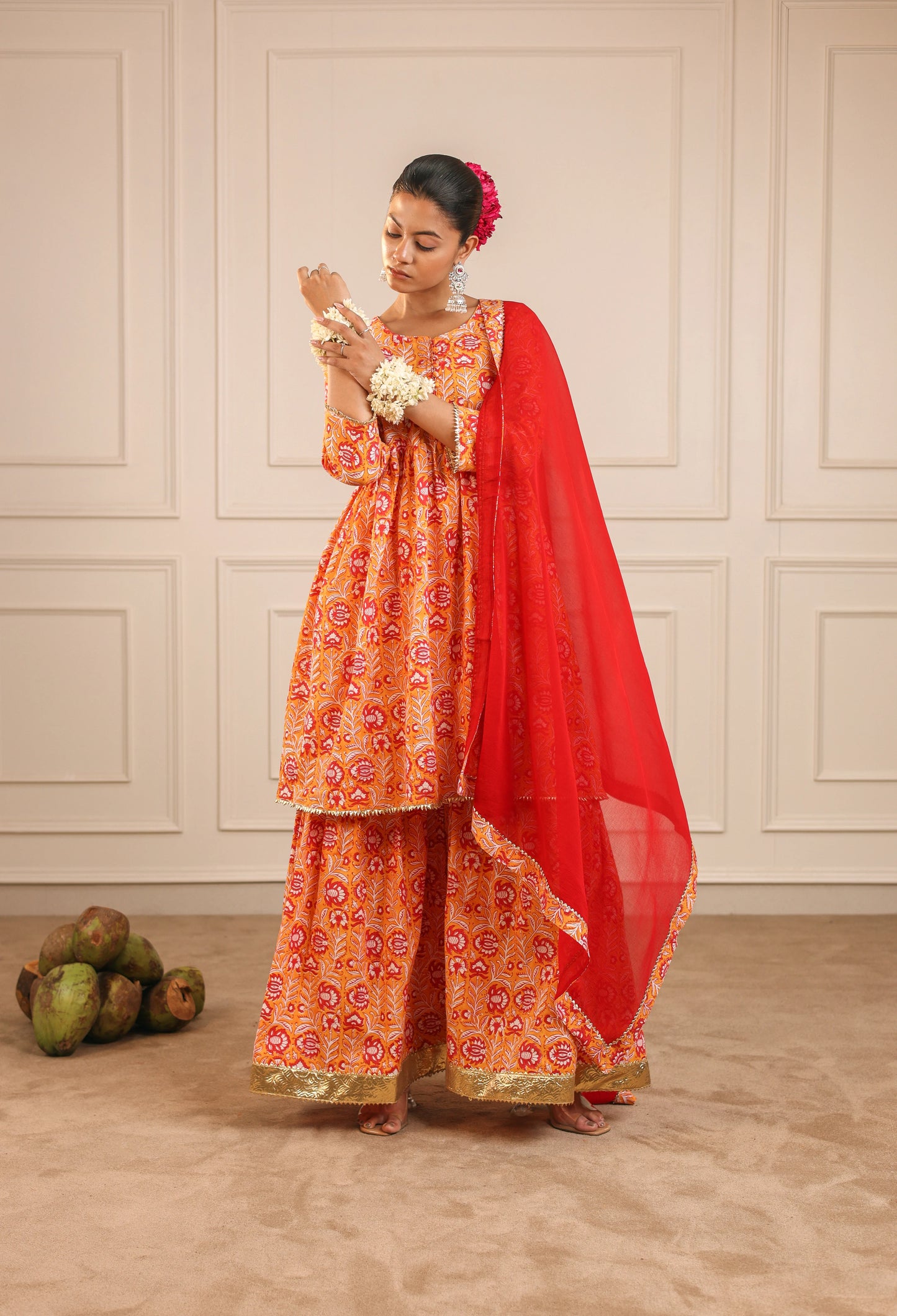 Dual Drama Sharara Set