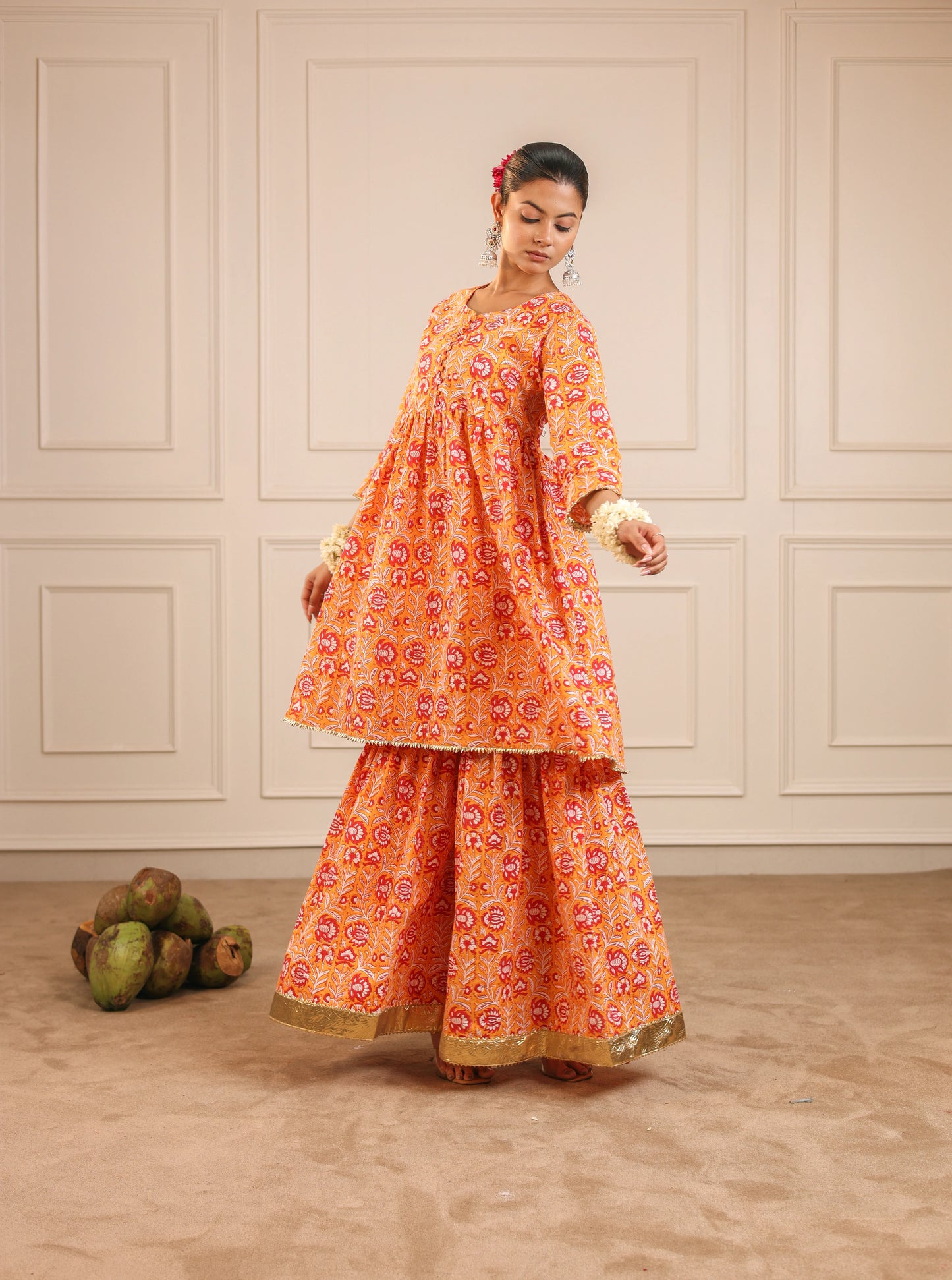 Dual Drama Sharara Set