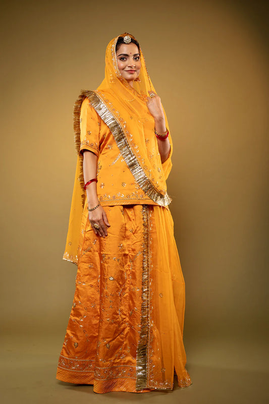 Kesarbagh Rajputi Poshak  ( unstiched )