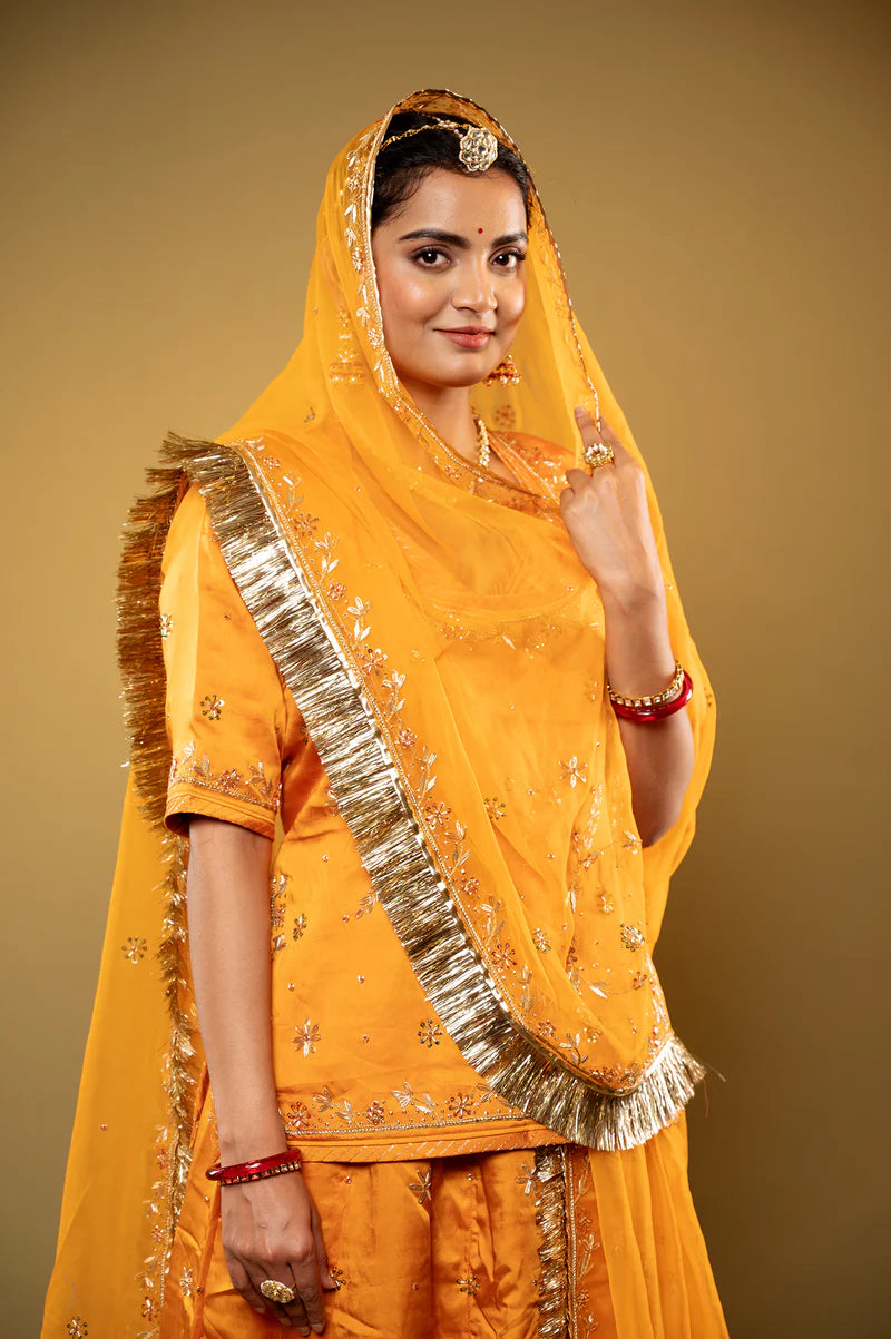 Kesarbagh Rajputi Poshak  ( unstiched )