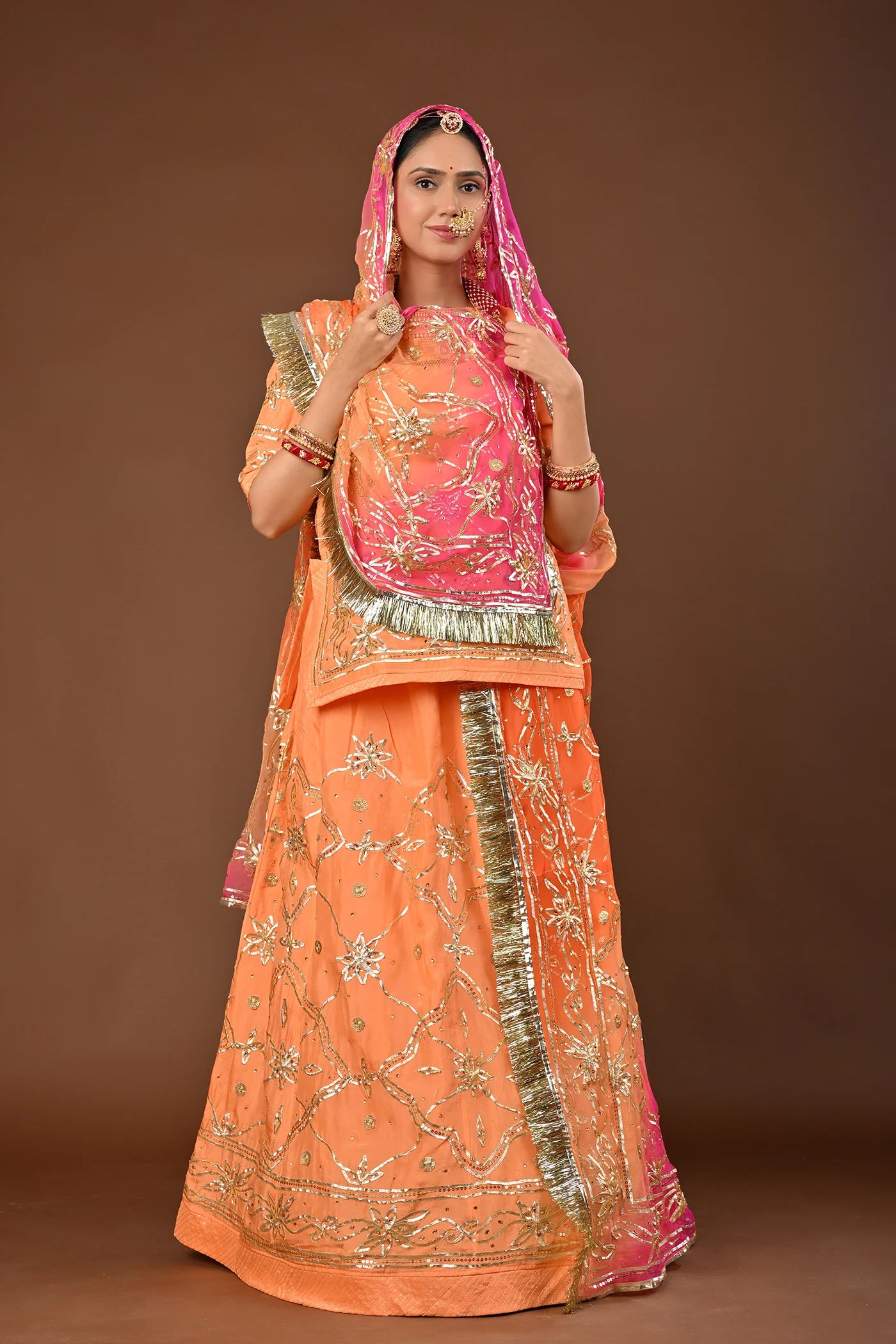 Rajvanshi Rajasthani Lehenga Set  ( unstiched )