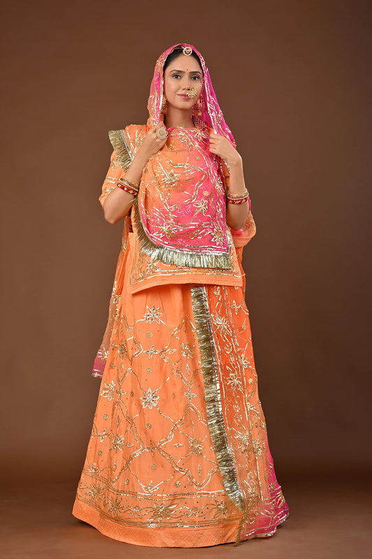 Rajvanshi Rajasthani Lehenga Set  ( unstiched )