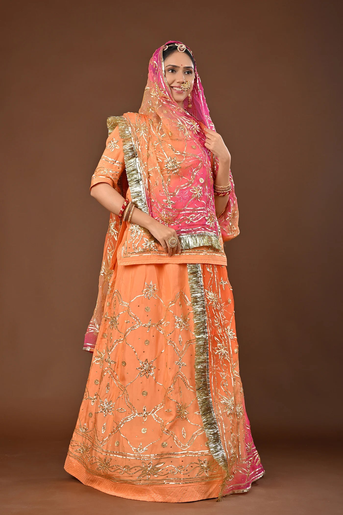 Rajvanshi Rajasthani Lehenga Set  ( unstiched )