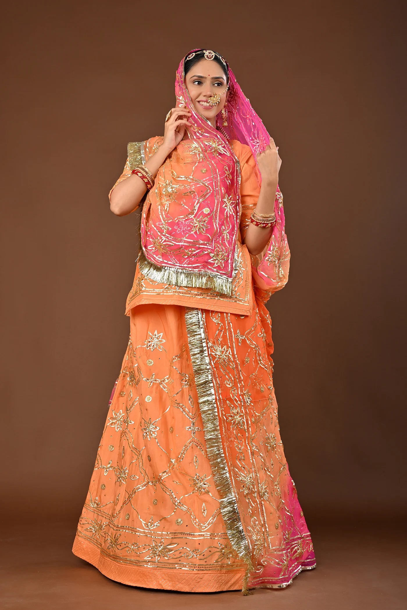Rajvanshi Rajasthani Lehenga Set  ( unstiched )