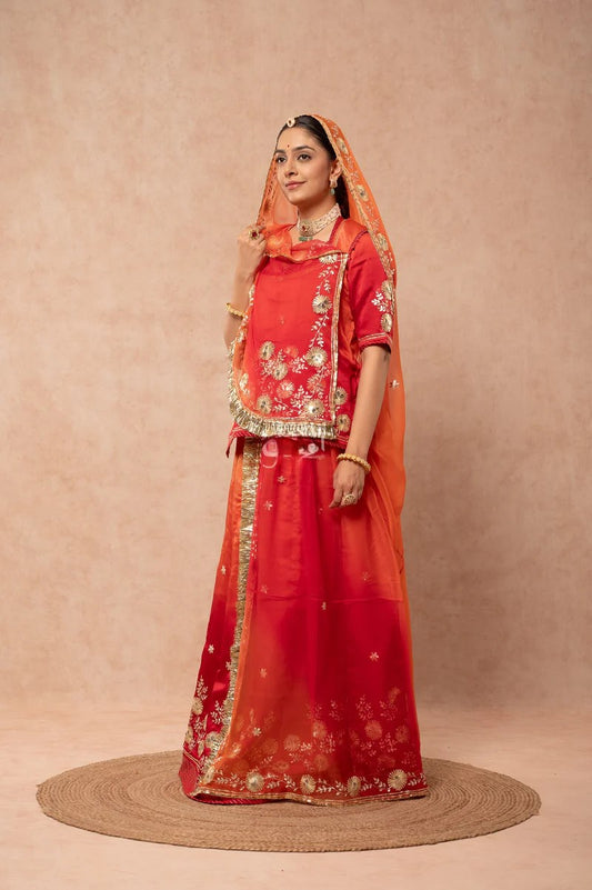 Neel Kamal Rajasthani Lehenga Set  ( unstiched )