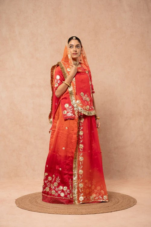 Neel Kamal Rajasthani Lehenga Set  ( unstiched )