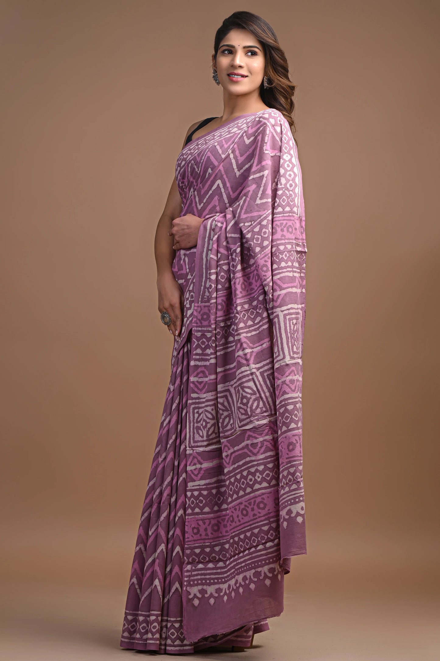 Hand Block Printed Pure Cotton Saree