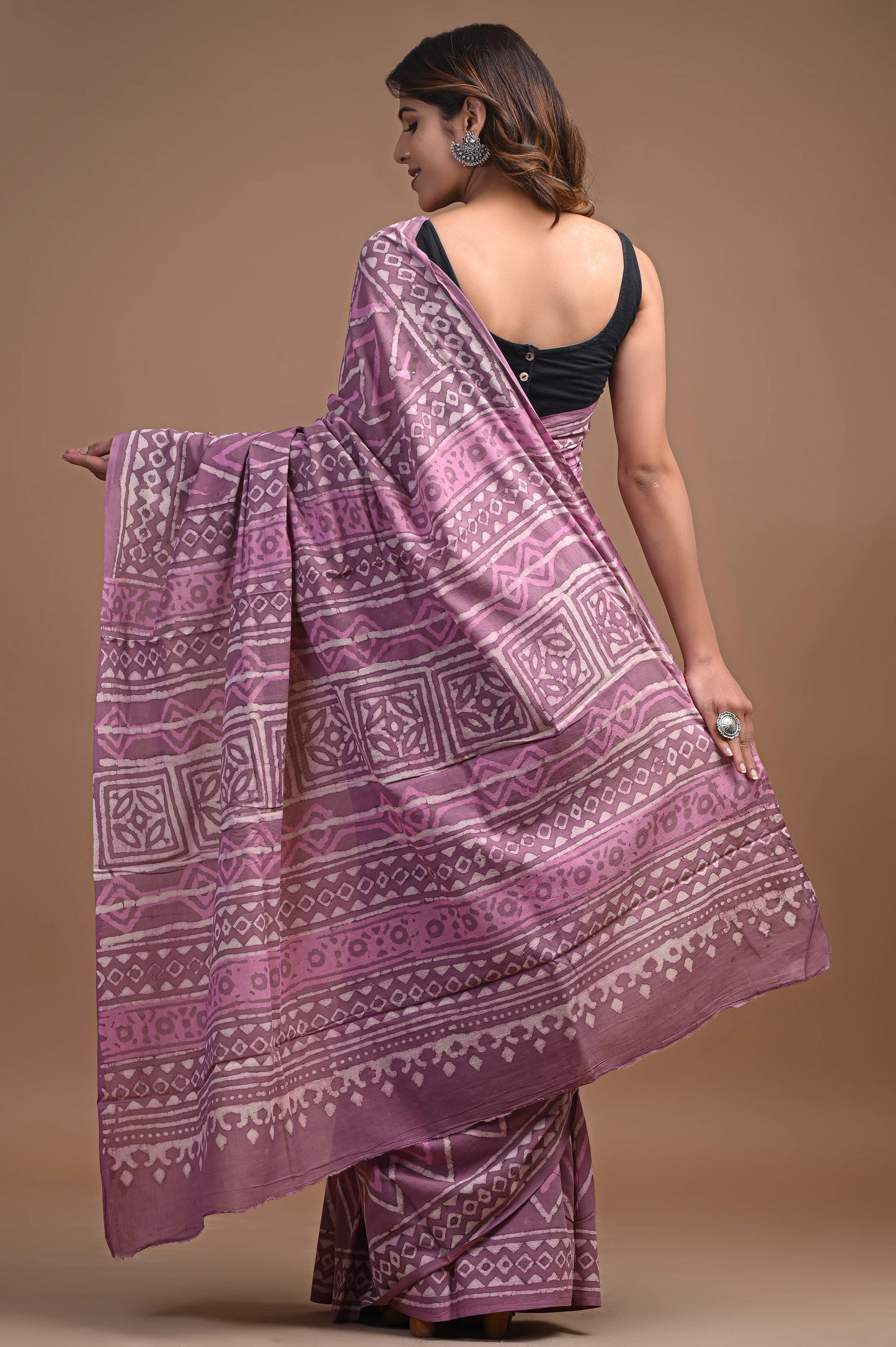 Hand Block Printed Pure Cotton Saree