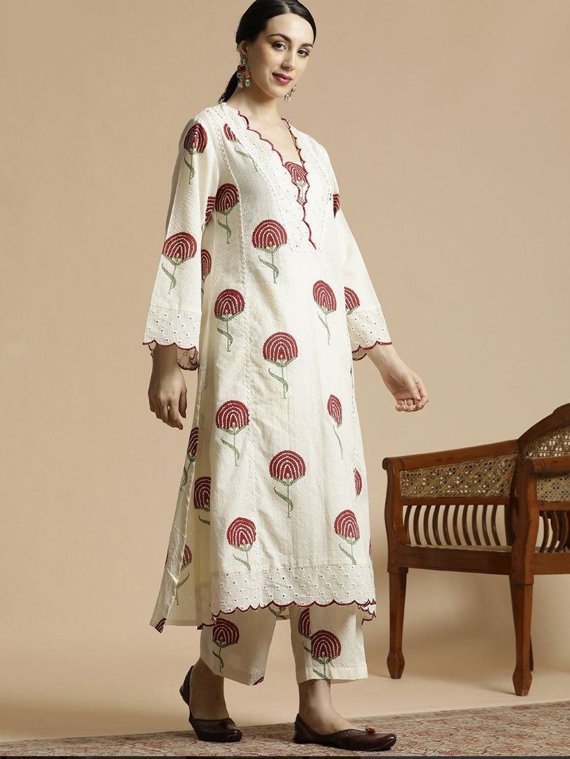 Beige cotton Suit set