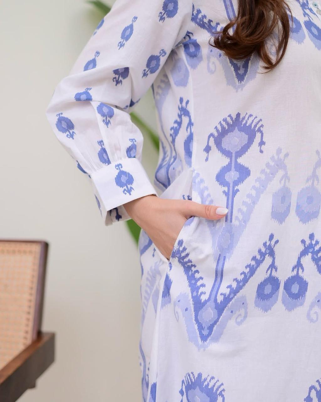 White Ghera Kurti set