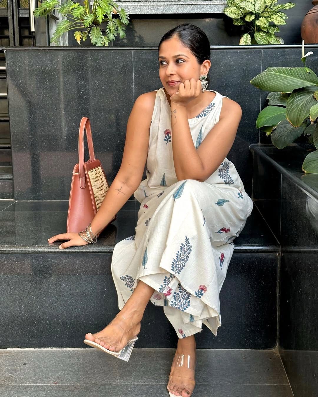 White cotton Suit set