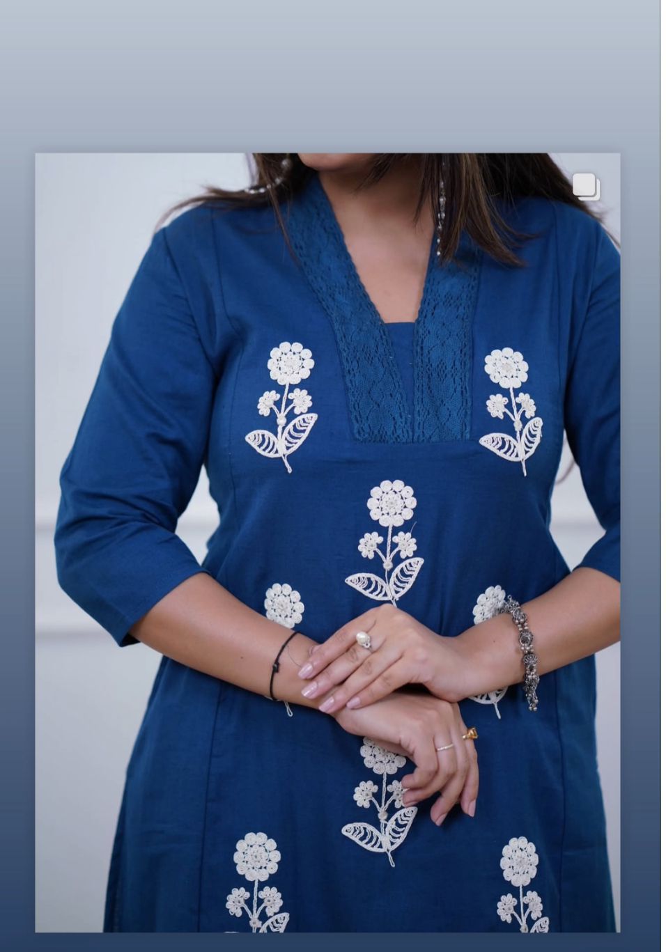 Blue Copper Suit set Pure Cotton