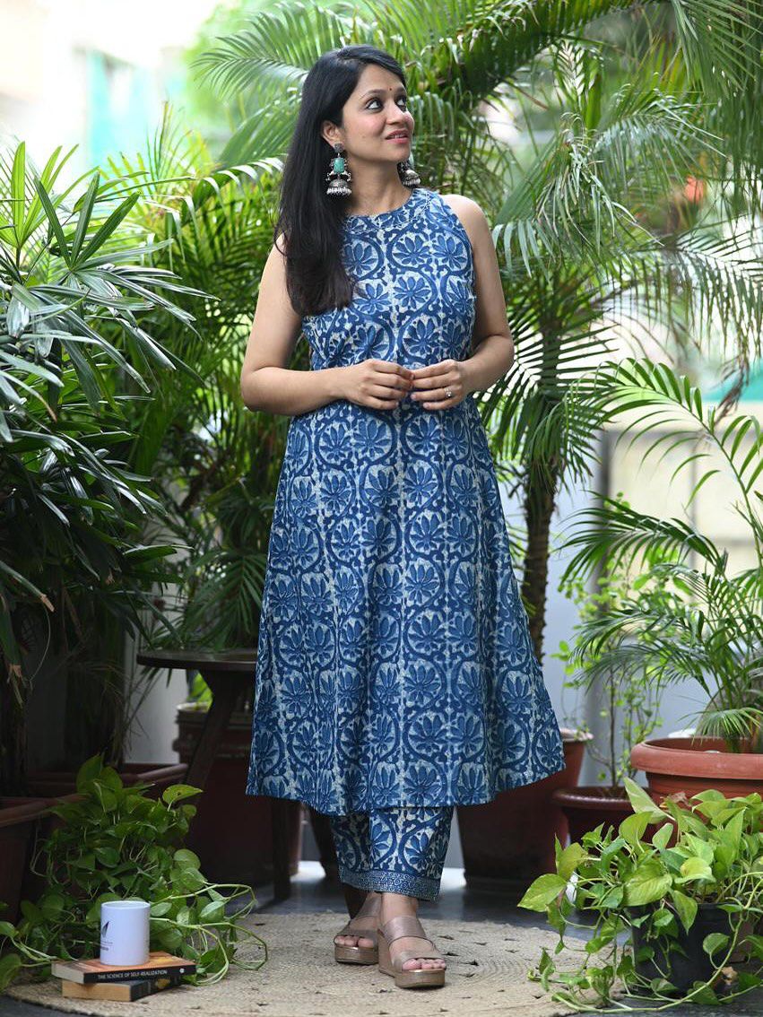 BLUE Suit-set pure cotton